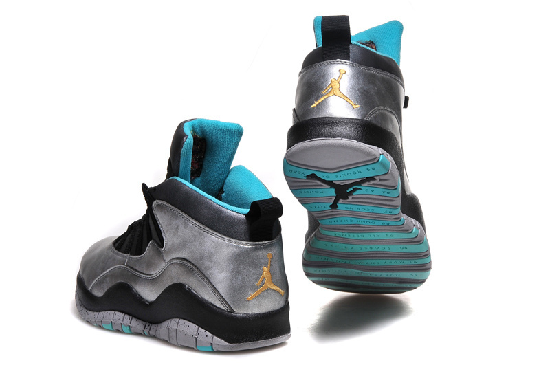 2015 Air Jordan 10 Retro Bulls Over Broadway Silver Black Blue Shoes